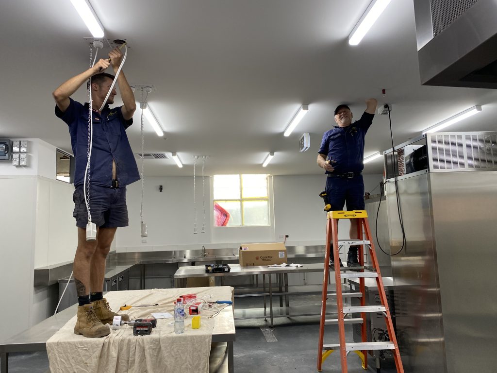 Easton Electrical Commercial Project ceiling